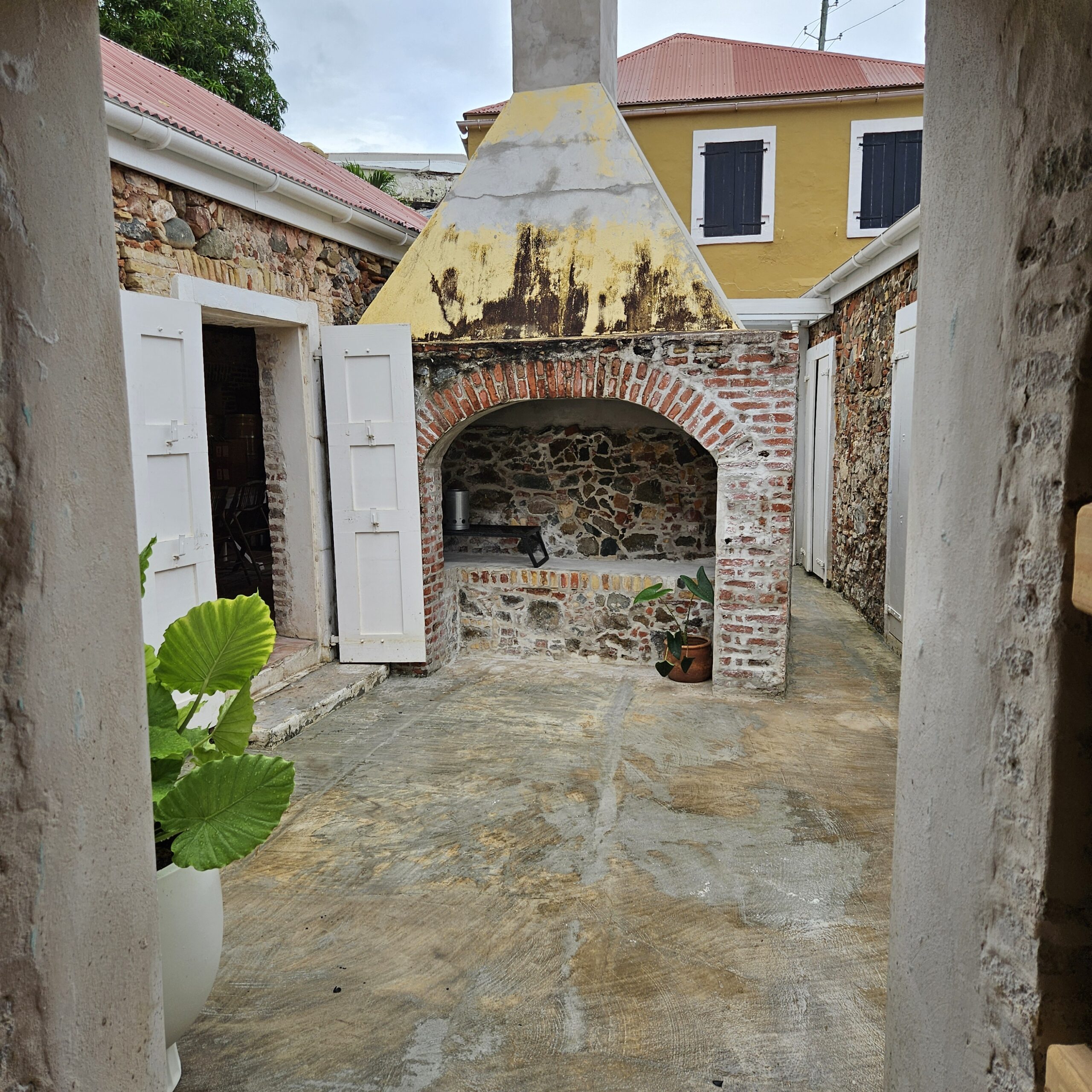 stone oven used by enslaved Africans living in Charlotte Amalie
